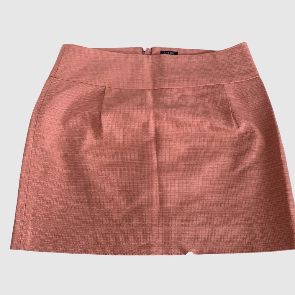 J CREW CORAL PINK COTTON MINI SKIRT CASUAL COCKTAIL SKIRT